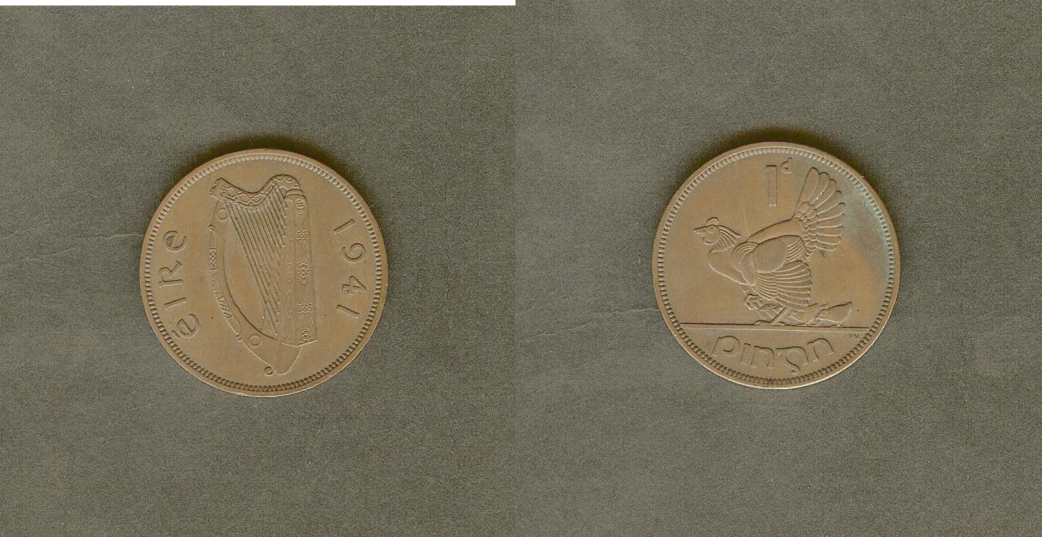 Ireland penny 1941 AU+